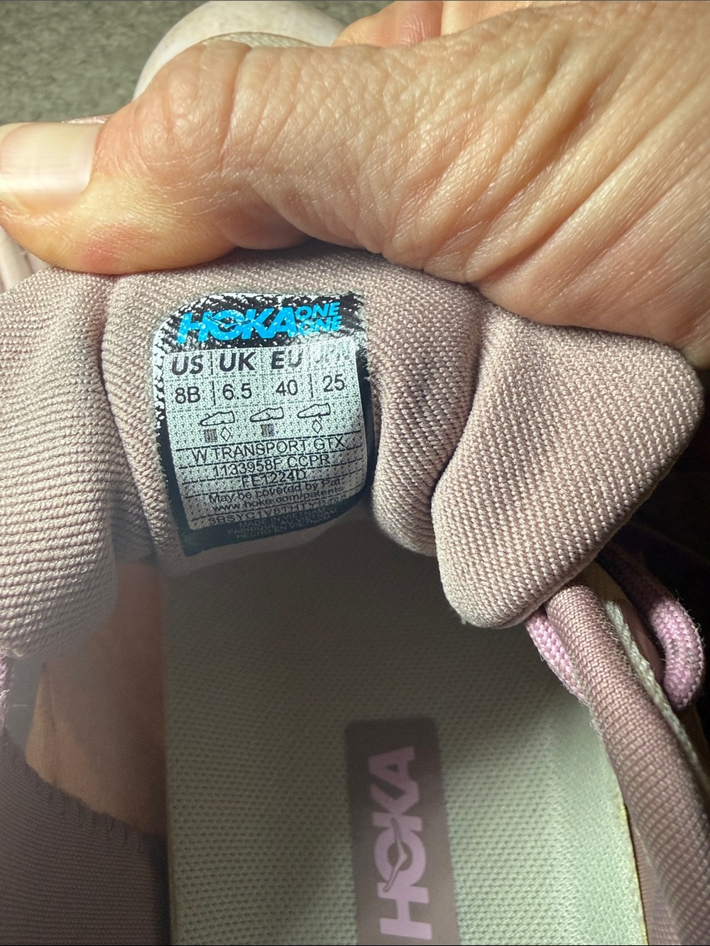 Hoka Transport Women's Light Pink and Lavender Hiking Shoes - Picture 6 of 15